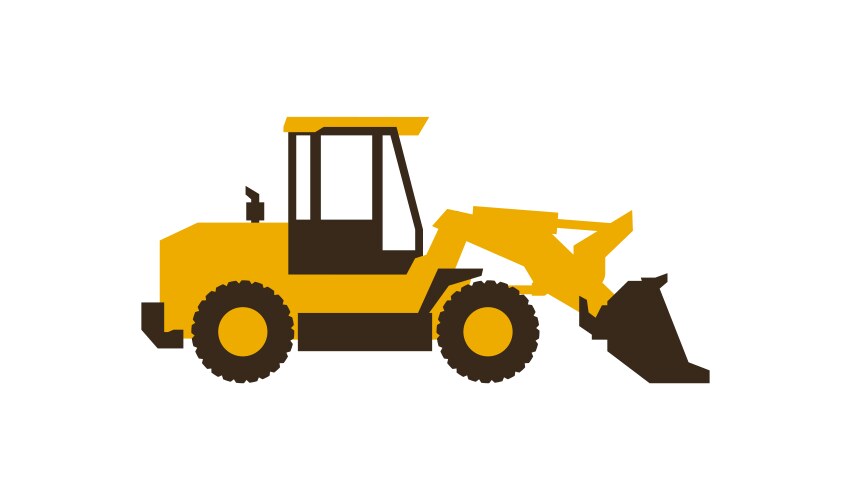 Icon front loader construction machinery vector image