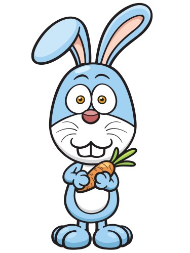 Vector File Rabbit Cartoon Cartoon rabbit isolated Royalty Free Vector Image