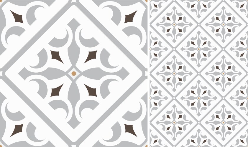 Abstract seamless tiles pattern Royalty Free Vector Image