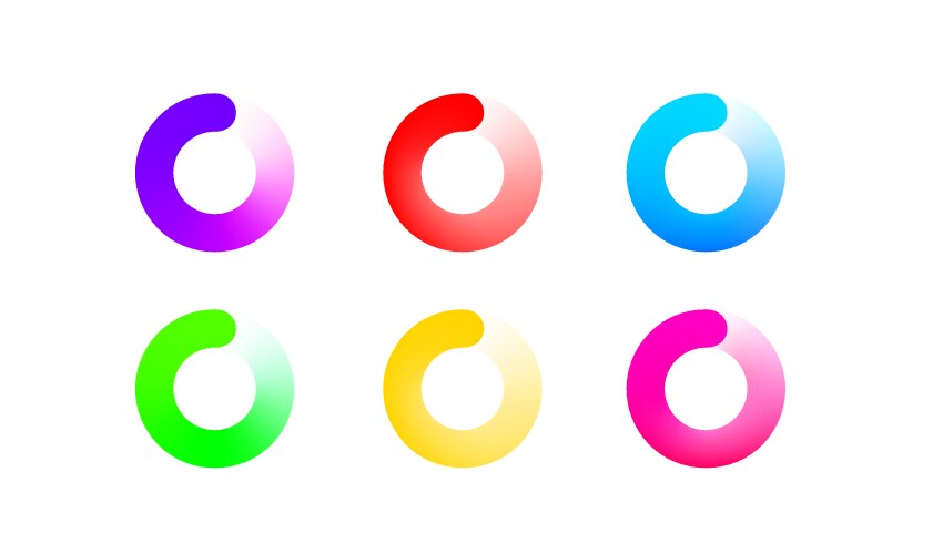 Circular loading of the program color set vector image