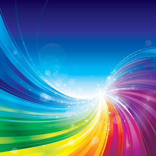 Rainbow colorful spiral background Royalty Free Vector Image