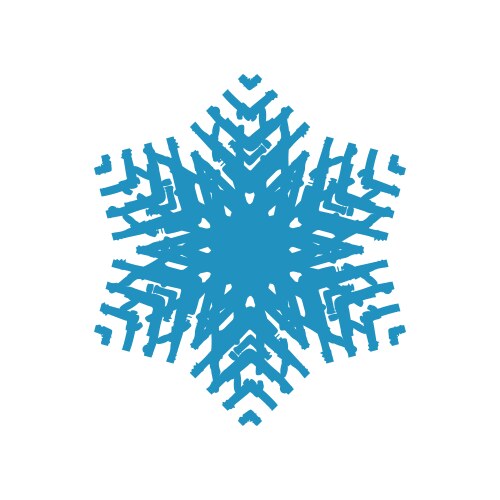 grunge isolated snowflake vector image