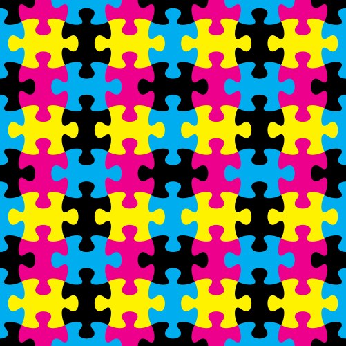 jigsaw puzzle seamless pattern vector