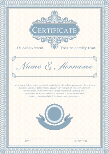 Vintage certificate Royalty Free Vector Image - VectorStock
