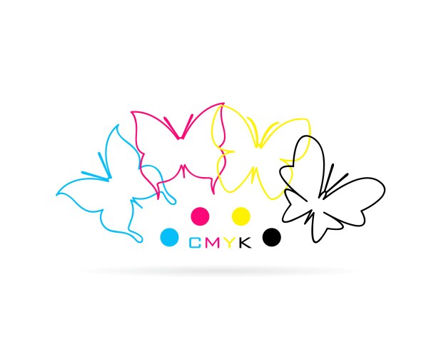 Cmyk icons Royalty Free Vector Image - VectorStock