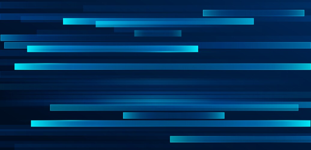 abstract glowing straight lines on dark blue vector