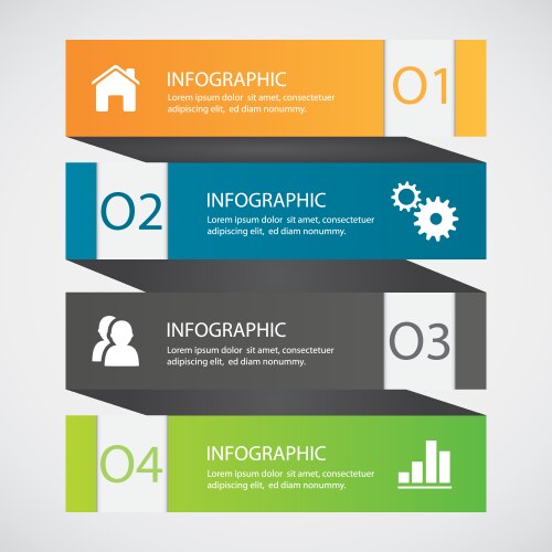 Arrow business infographics template Royalty Free Vector