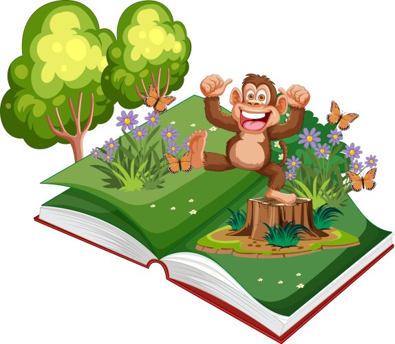 Monkey Reading Book Vector Images (over 320)