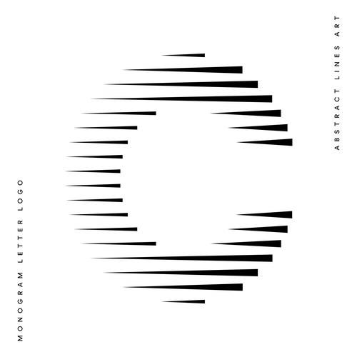 Black Continuous C Shape Line Art – Royalty-Free Vector | VectorStock