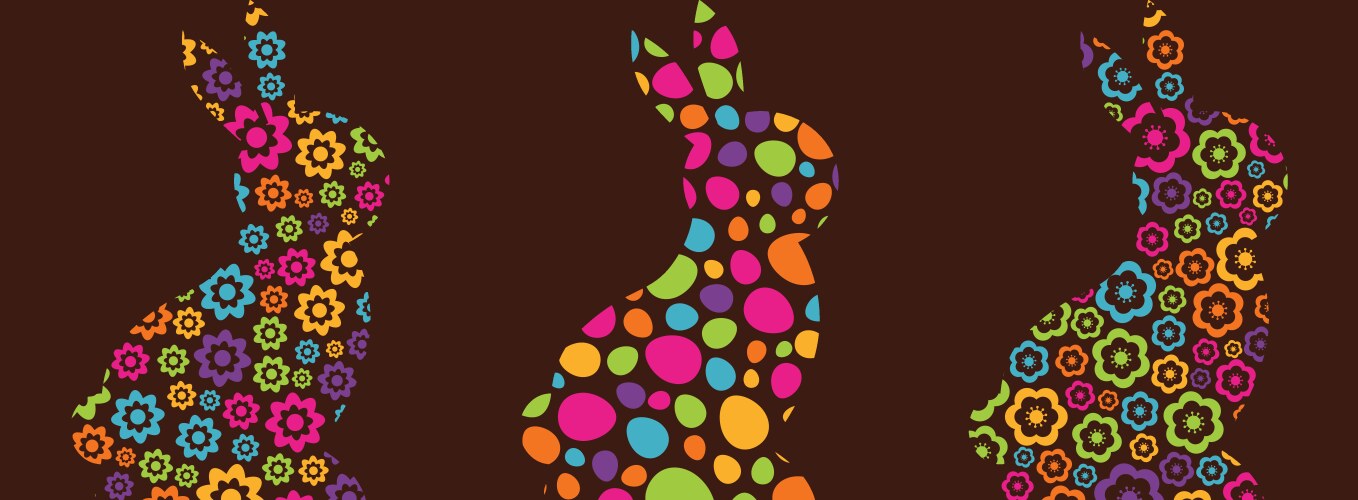Cute easter bunny happy Royalty Free Vector Image
