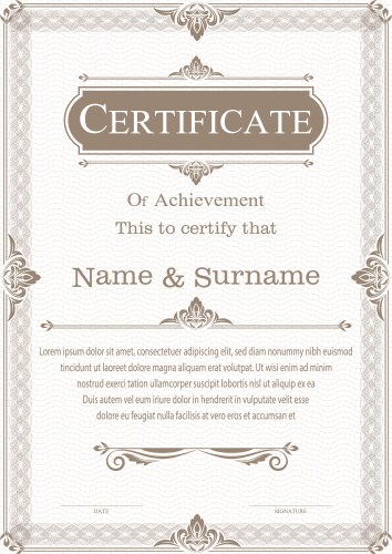 Vintage certificate Royalty Free Vector Image - VectorStock