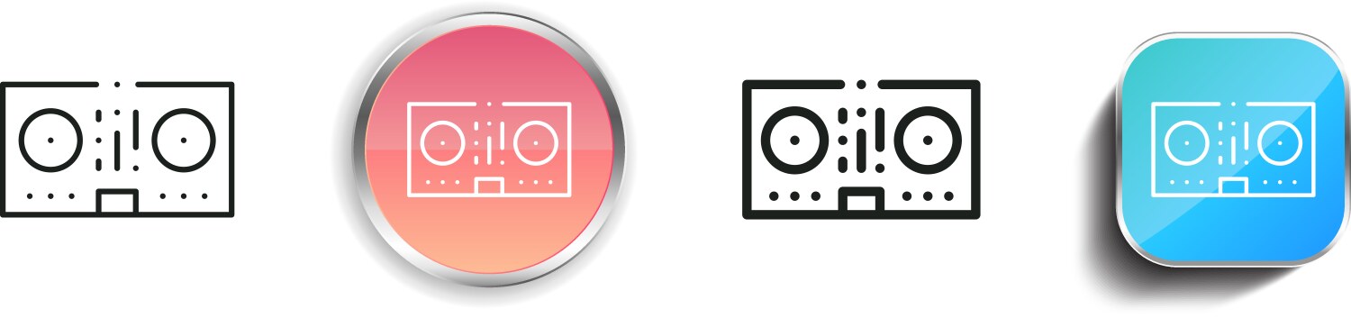 Dj controller icon thin linear regular and button vector image
