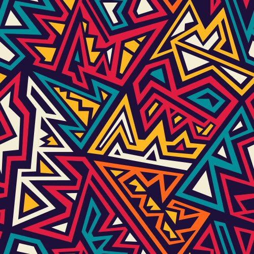 bright tribal seamless pattern vector image vector image