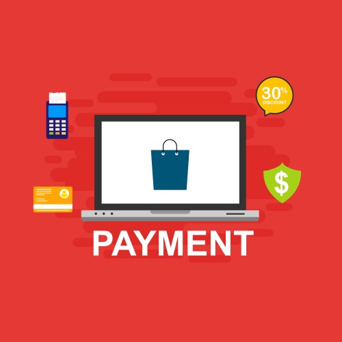 concept online and mobile payments for web page vector image