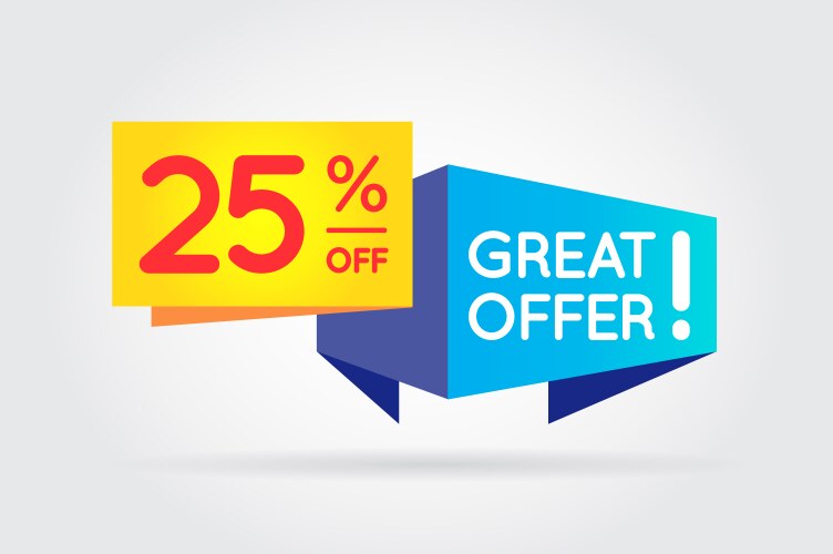 Sale sign banner poster ready for web and print Vector Image