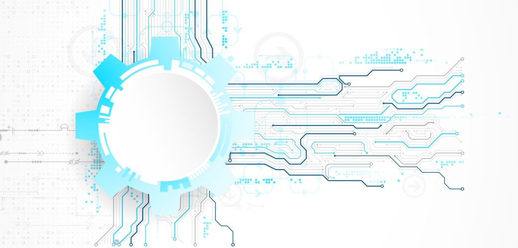 abstract technology circuit board communication vector