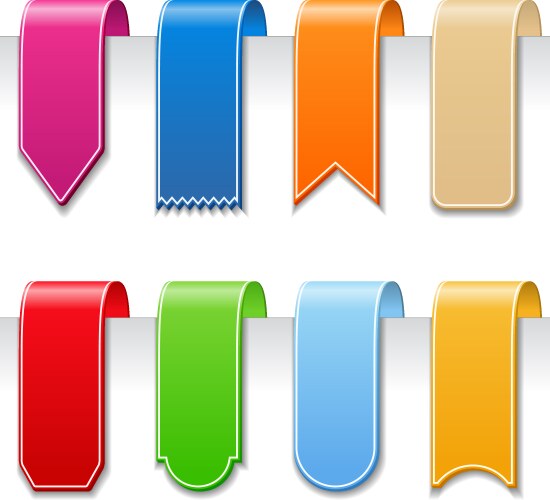 Corner ribbons Royalty Free Vector Image - VectorStock