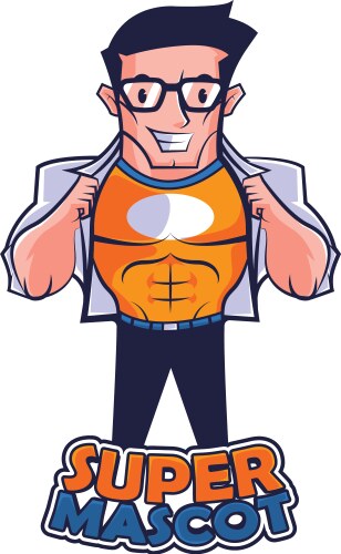 Construction mascot character Royalty Free Vector Image