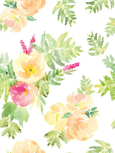 Seamless watercolor rose floral pattern Royalty Free Vector