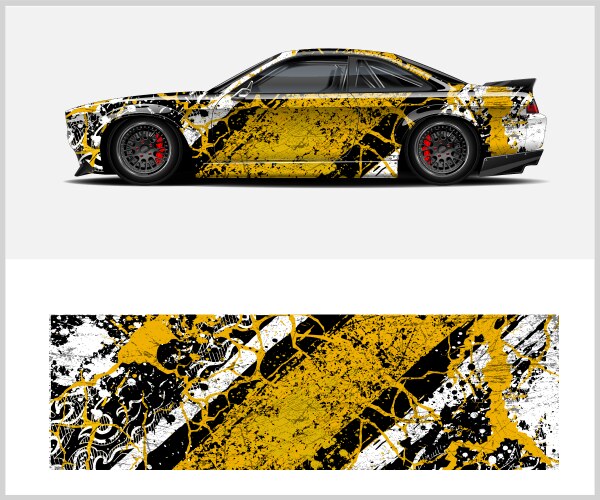 Racing Car Wrap - Speed & Style Vector Image