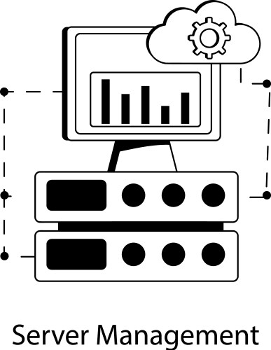 Server management vector image