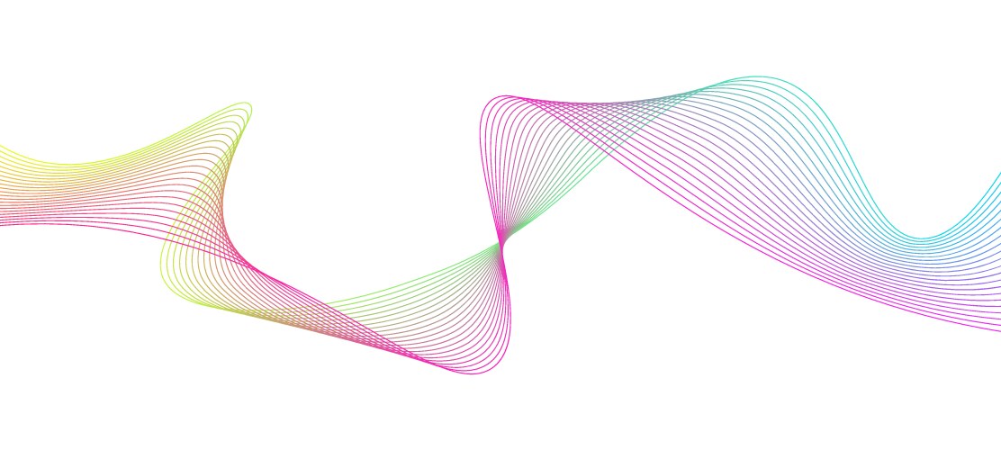 Dynamic flowing wave lines design element vector image