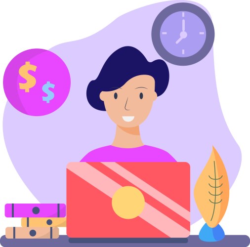 man work for money design vector image