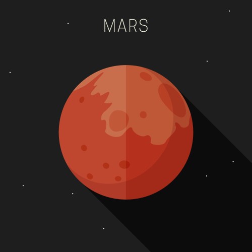 Planet mars Royalty Free Vector Image - VectorStock