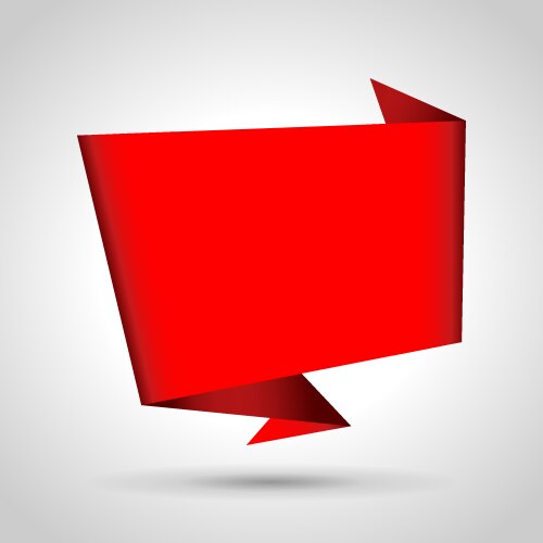 Set of abstract origami speech bubble tags Vector Image