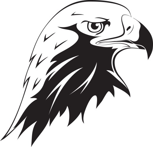 Eagle Head Silhouette Vector Image