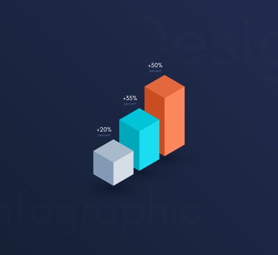 Graphic infographics template for creating web vector image