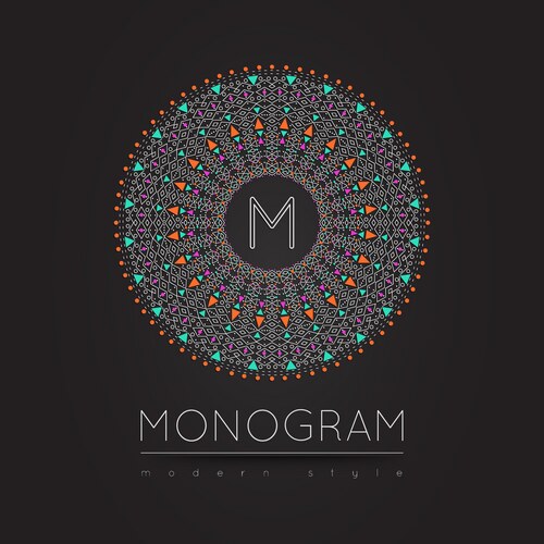 Monogram icon (7802369) – Royalty-Free Vector | VectorStock