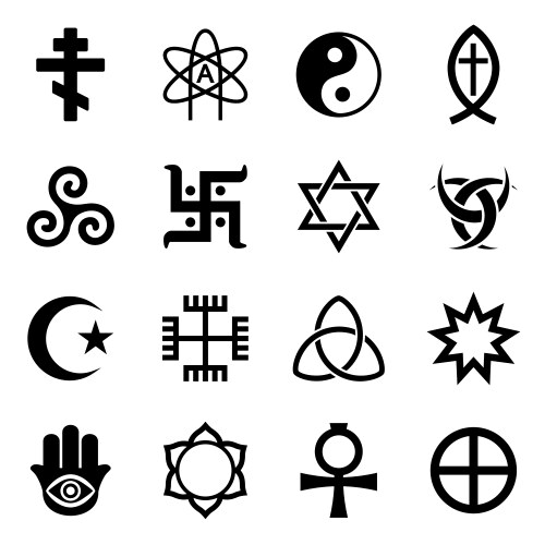 Religious Symbol Collection Vector Image