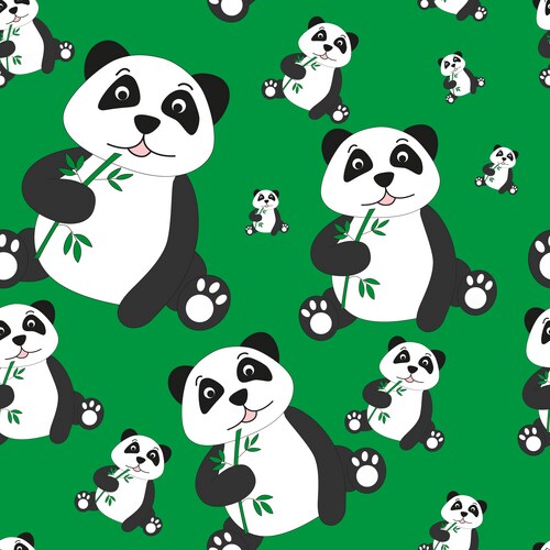Seamless pattern of pands Vector Image