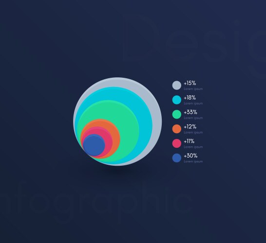 graphic infographics template for creating web vector image