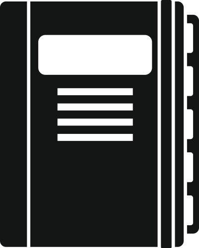 Notebook estimator icon simple style vector image