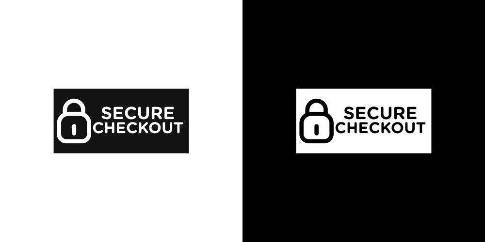 Secure checkout icon flat fill set collection vector image