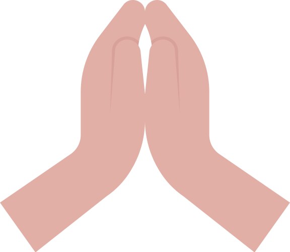 simple praying hands icon vector