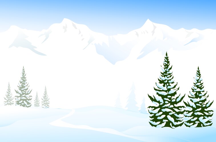 Winter landscape Royalty Free Vector Image - VectorStock
