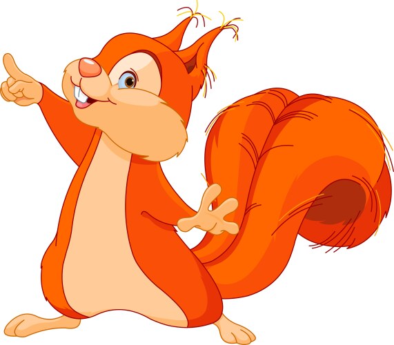 Squirrel shows vector image