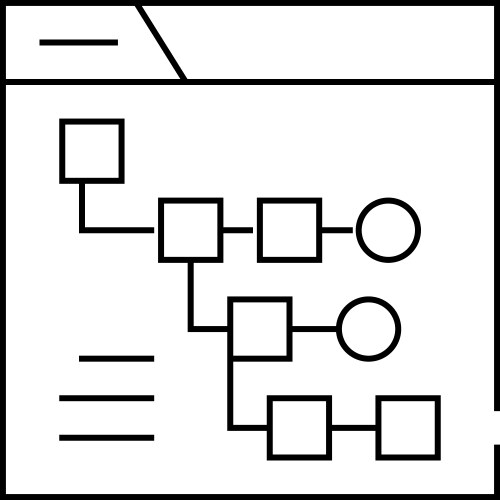 Exploratory data analysis line icon vector image