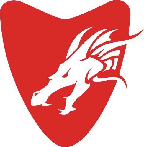 Dragon tribal tattoo shield scale logo Vector Image