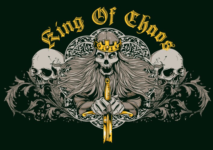 Skull king Royalty Free Vector Image - VectorStock