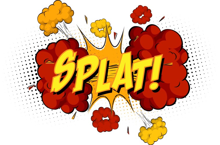 An explosion in a comic style Royalty Free Vector Image