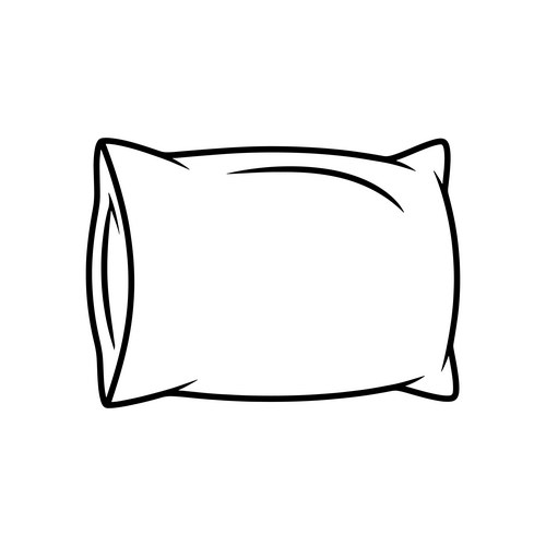 Line Art Pillow Sketch Vector Image