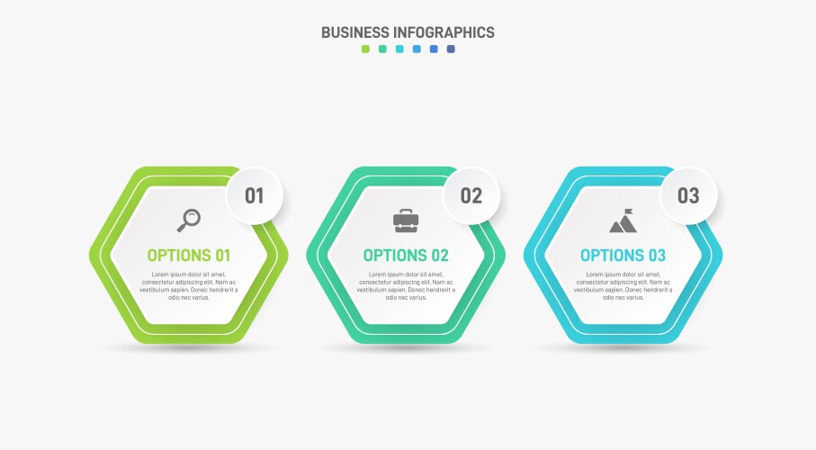 Horizontal progress bar featuring 3 arrow-shaped Vector Image
