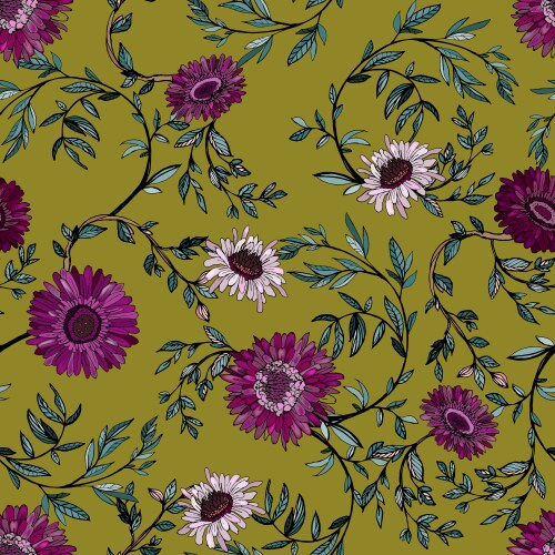 patternflowers vector image