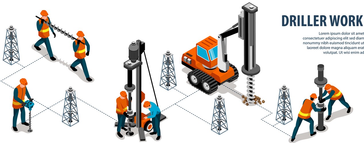 Drilling rig Vector Images & Graphics for Commercial Use | VectorStock