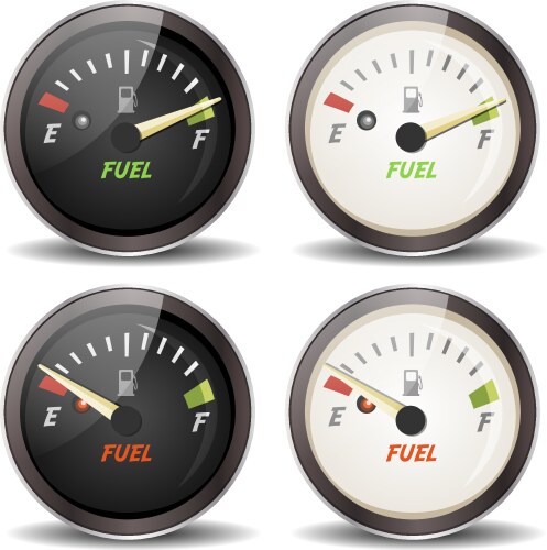 fuel gauge icons set vector