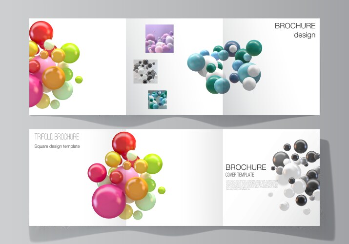 layout square covers templates vector image